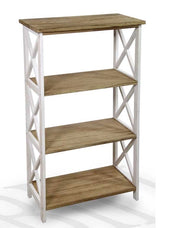 GAIA SCAFFALE IN LEGNO A 5 RIPIANI 60 X 30 X 105 CM COLORE BIANCO E LEGNO