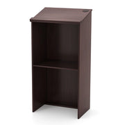 Scrivania basculante 58 x 40 x 117 cm con ripiano portaoggetti elegante finitura in legno marrone 20_0017654