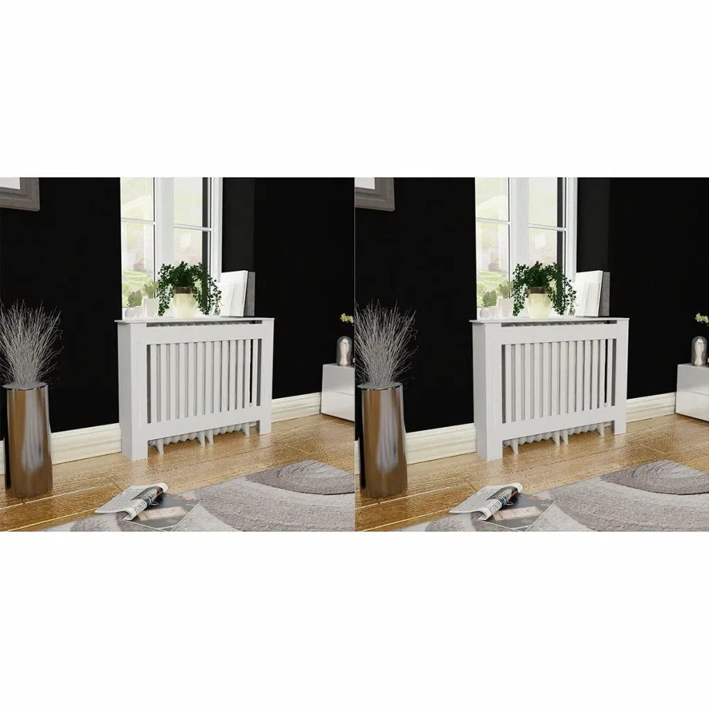 Copritermosifoni 2 pz in Legno Multistrato 112 cm Bianco CFW3591076