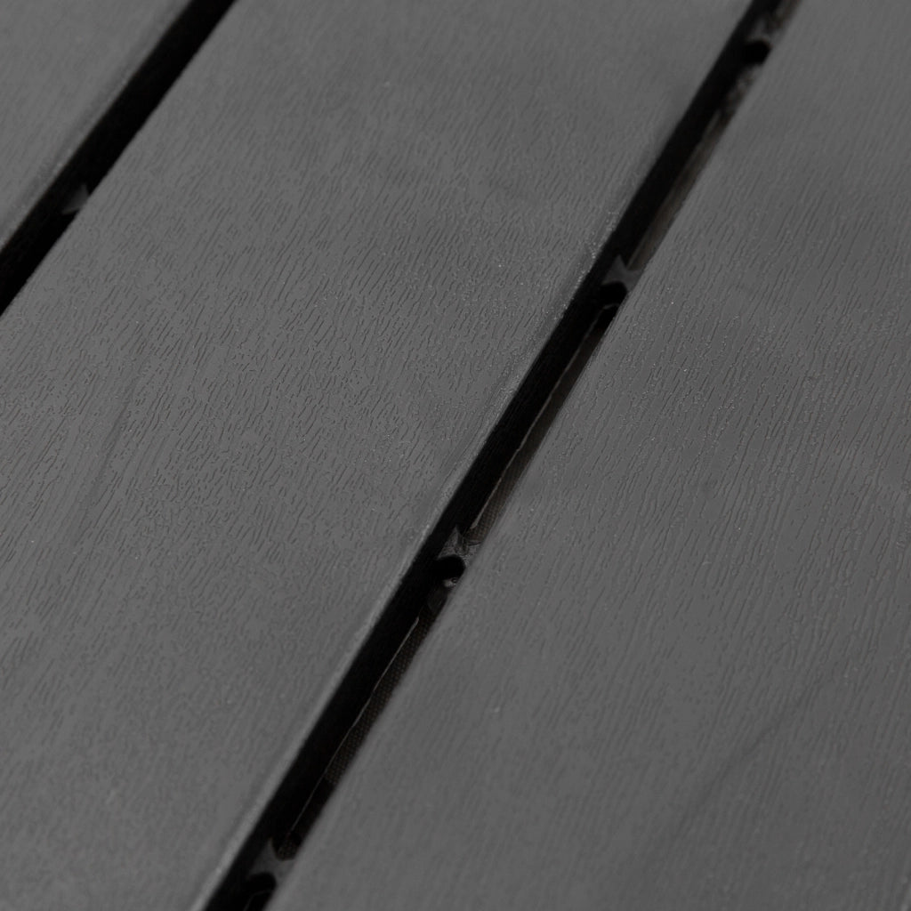 Dalles terrasse composite ¨C zephmum ¨C 9 pezzi, effetto legno, nero