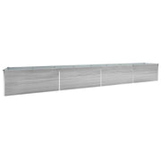 Fioriera rialzata per piante e fiori acciaio zincato 600 x 80 x 45 cm grigio 02_0001131