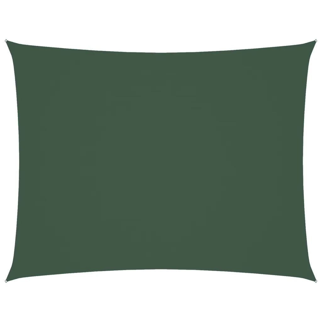 Vela Ombreggiante-Parasole a vela Tessuto Oxford Rettangolare 6x8 m Verde Scuro