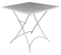Tavolo da Giardino Pieghevole 70x70 cm in Ferro Vorghini Sirmione Avorio