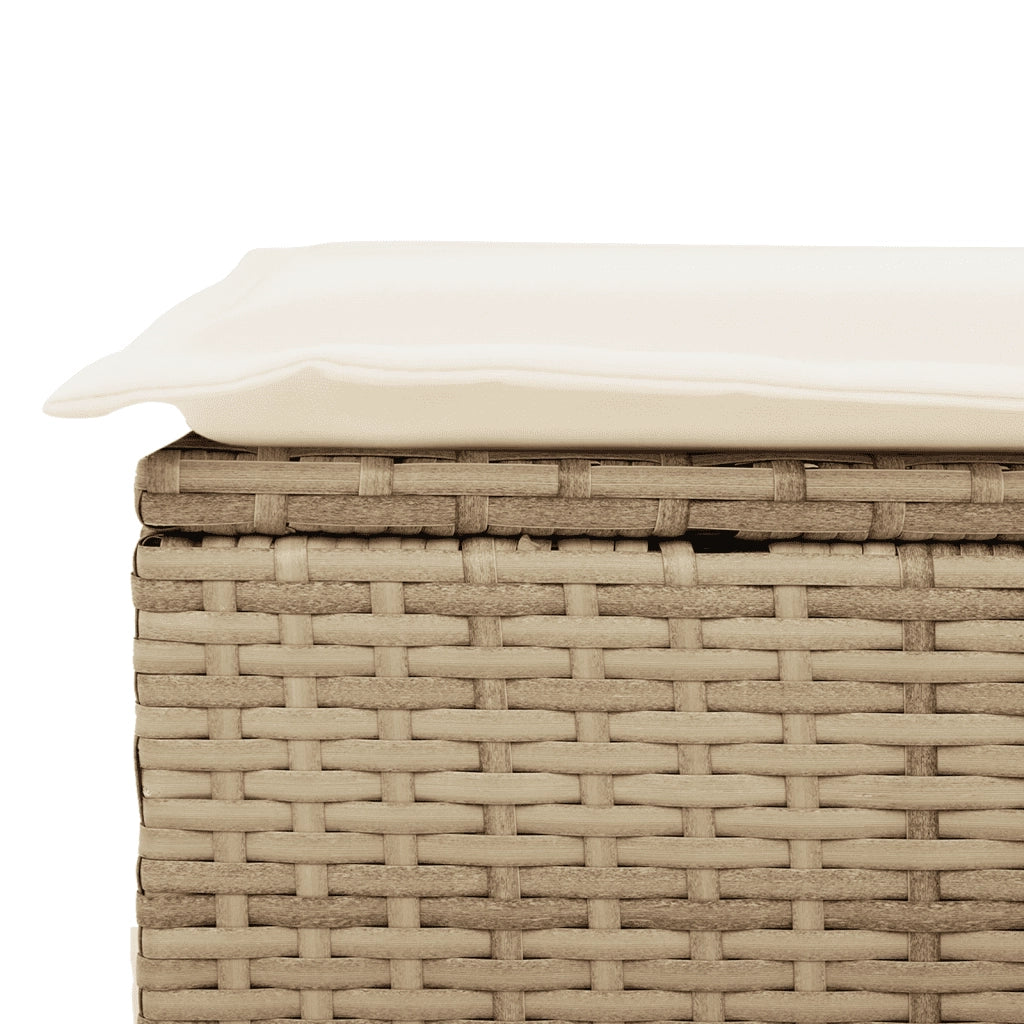 Set Divano da Giardino 5 pz con Cuscini Beige in Polyrattan 3260000