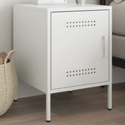 vidaXL Comodino Bianco 36x39x50,5 cm in Acciaio