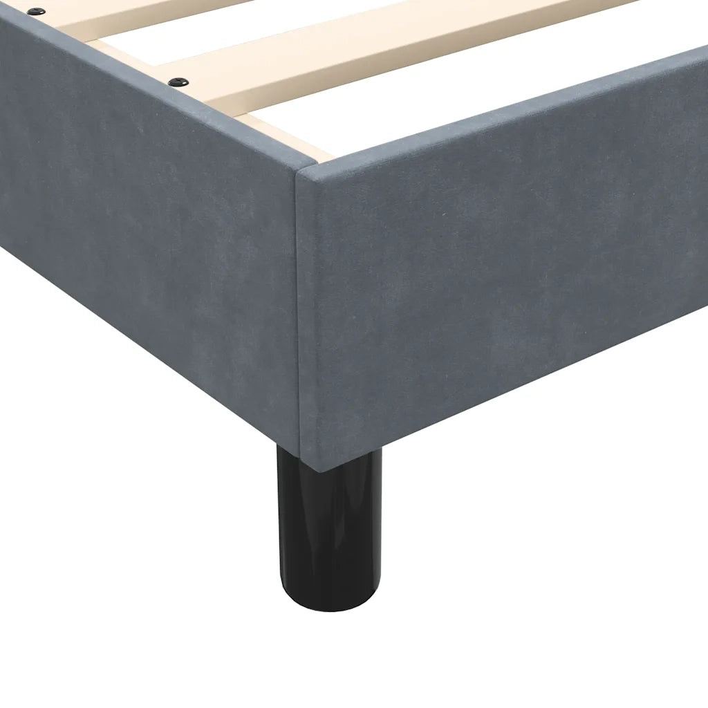 Giroletto a Molle con Materasso-Struttura Letto Grigio Scuro 80x220 cm Velluto 671958