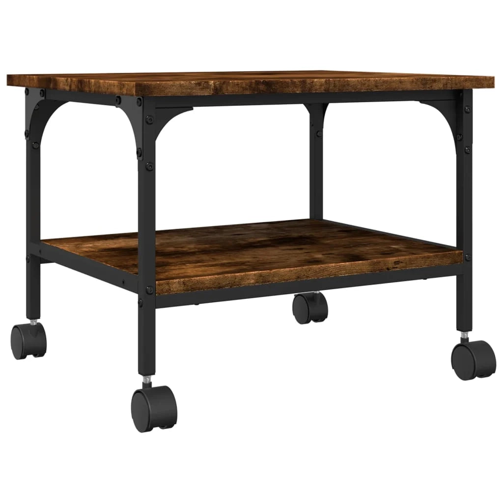 Supporto per stampante scrivania/ufficio a 2 ripiani 50 x 40 x 38 cm marrone 02_0044790