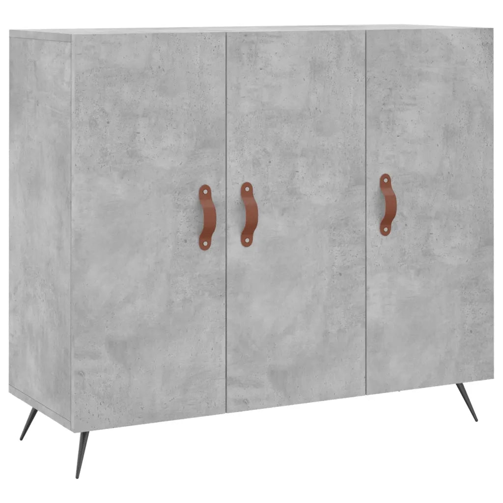 Credenza-Buffet-Armadio da cucina Grigio Cemento 90x34x80 cm in Legno Multistrato 741781