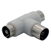 ADATTATORE PARTITORE TV A 'T' 2 spine / 1 presa - busta append.- 10 pezzi  - METRONIC