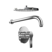 Set doccia cromato - Miscelatore incasso Mia con braccio e soffione 20 cm