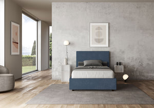 Letto 1 Piazza e Mezzo 120x210 cm Senza Rete Mika Blu