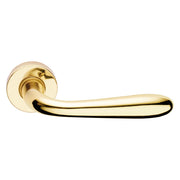 MANIGLIA PORTA BLINDATA ROSETTA TONDA 'GOCCIA' Dx - cromo satinato  - FORME