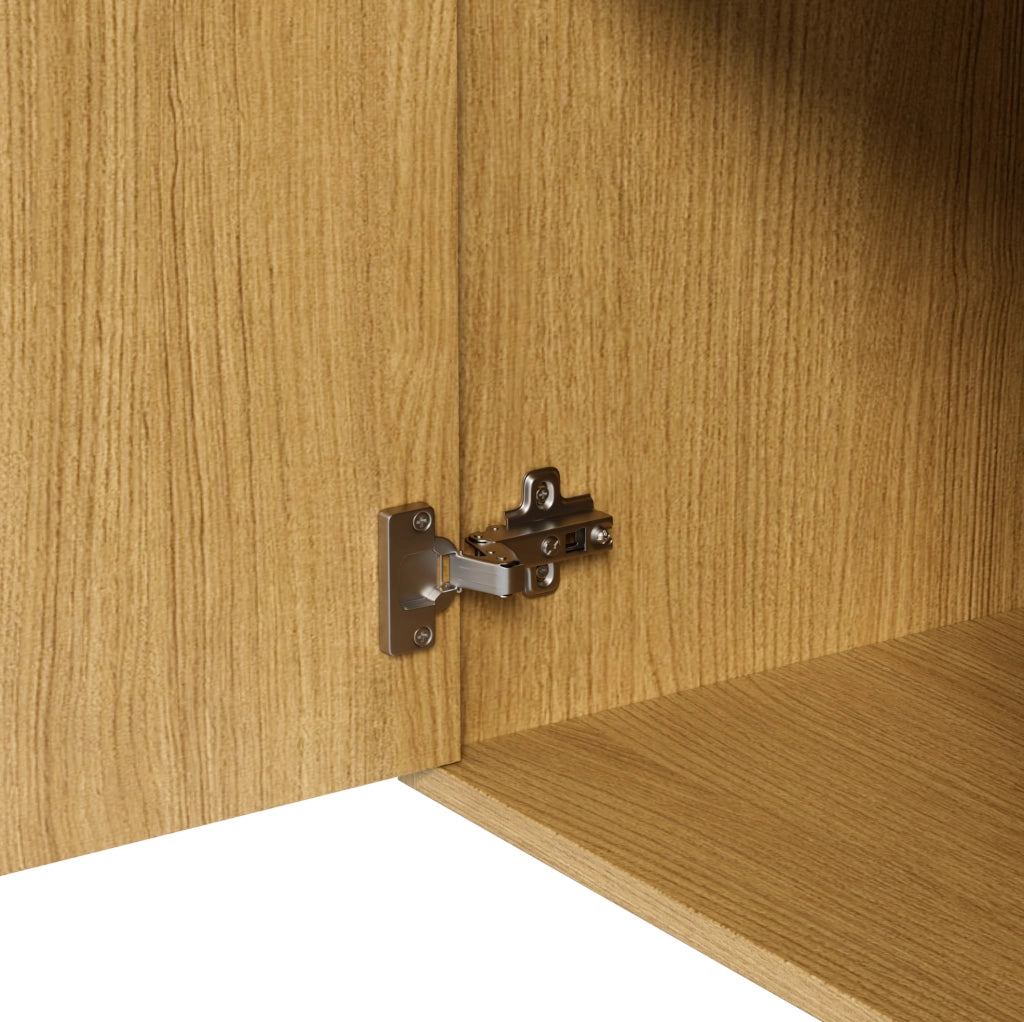 Mobile da ingresso con specchio; 2 cassetti e ganci regolabili; 105x38x180 cm; legno