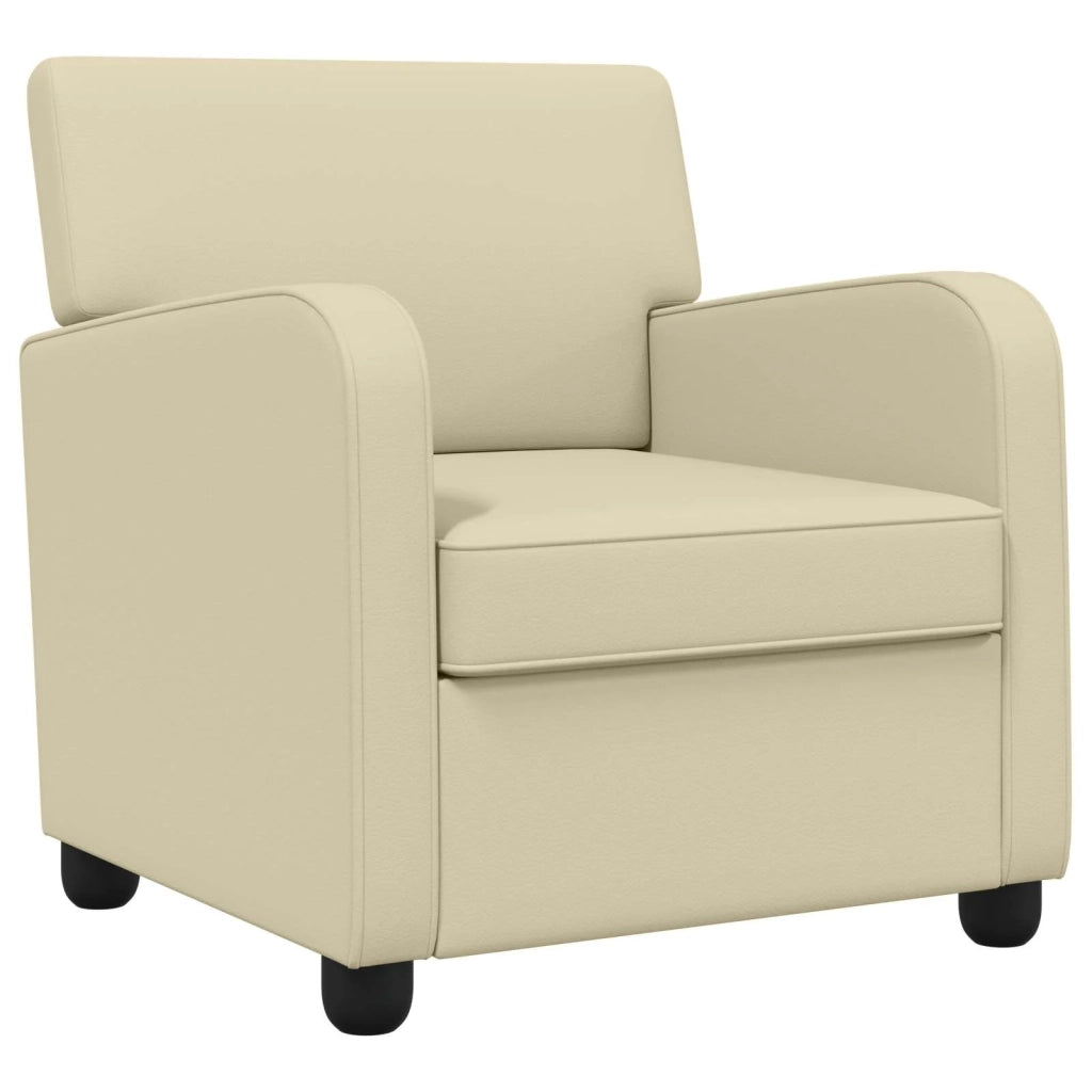 Poltrona Crema Similpelle 42043427