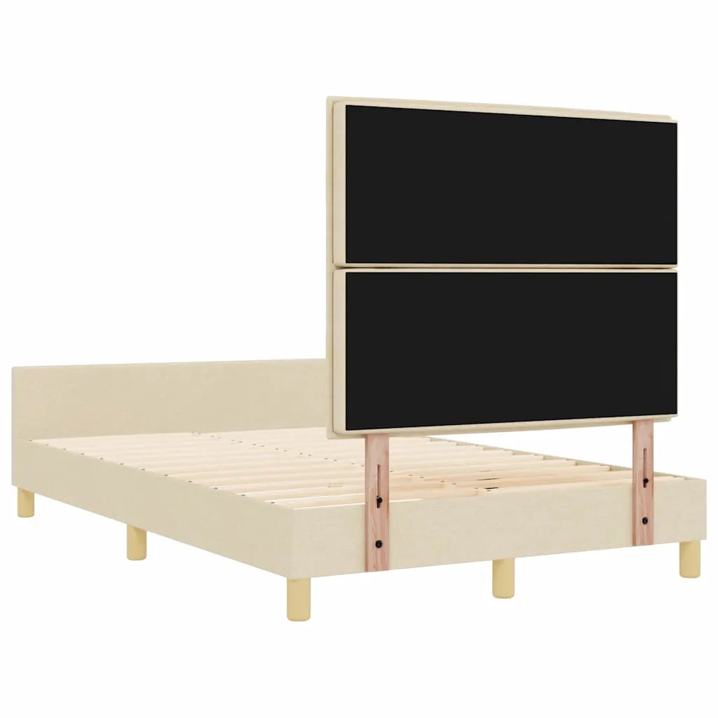 Struttura del letto con testiera Crema 160 x 200 cm Tessuto 3344667