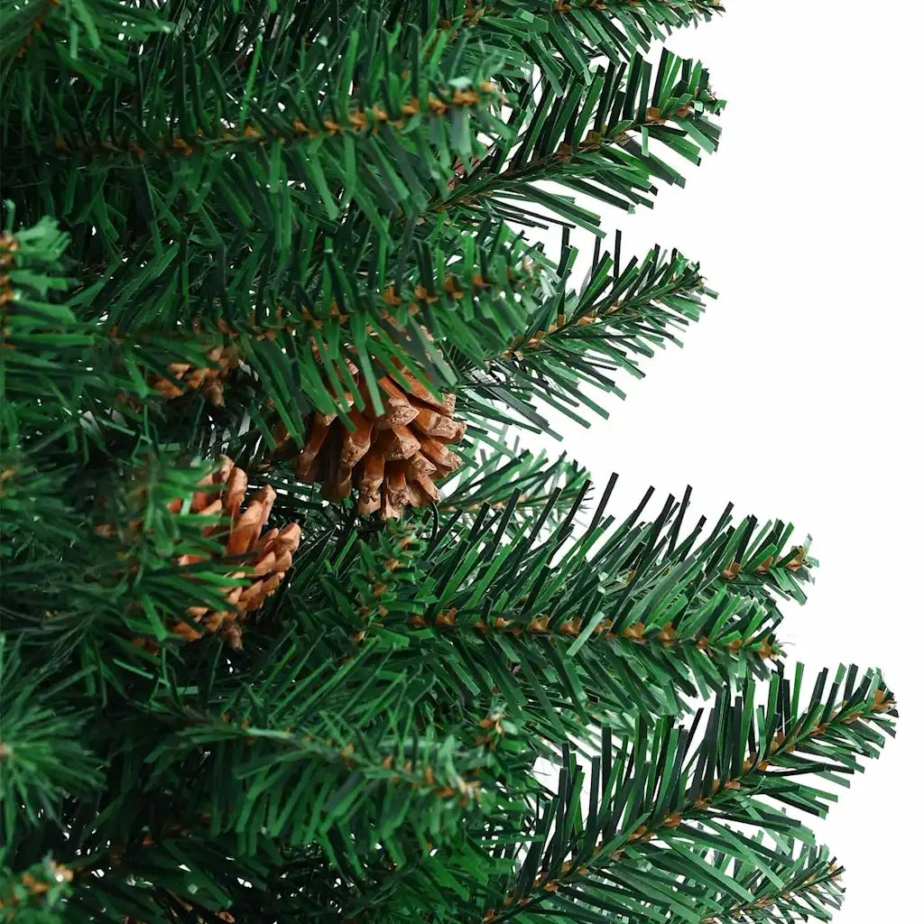 Albero di Natale snodato con 150 LED con supporto Verde 150 cm