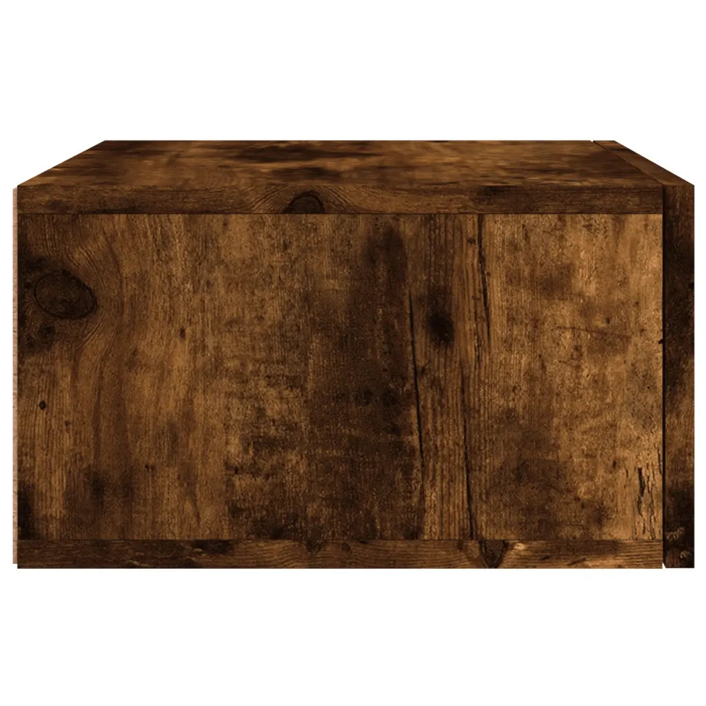 Comodini a Muro 2 pz-Set di 2 Tavolino da notte Rovere Fumo 35x35x20 cm 589805