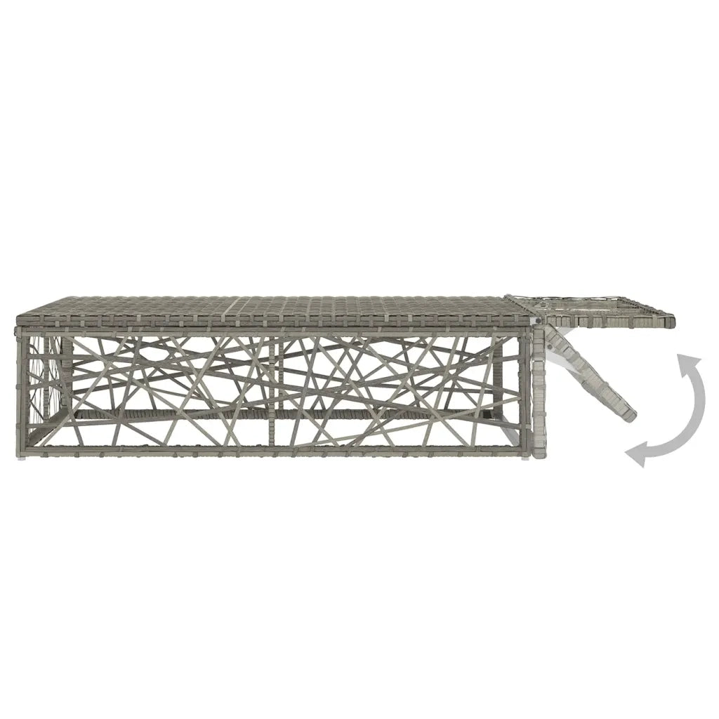 Set Divani da Giardino 2 pz con Cuscini in Polyrattan Grigio 46812
