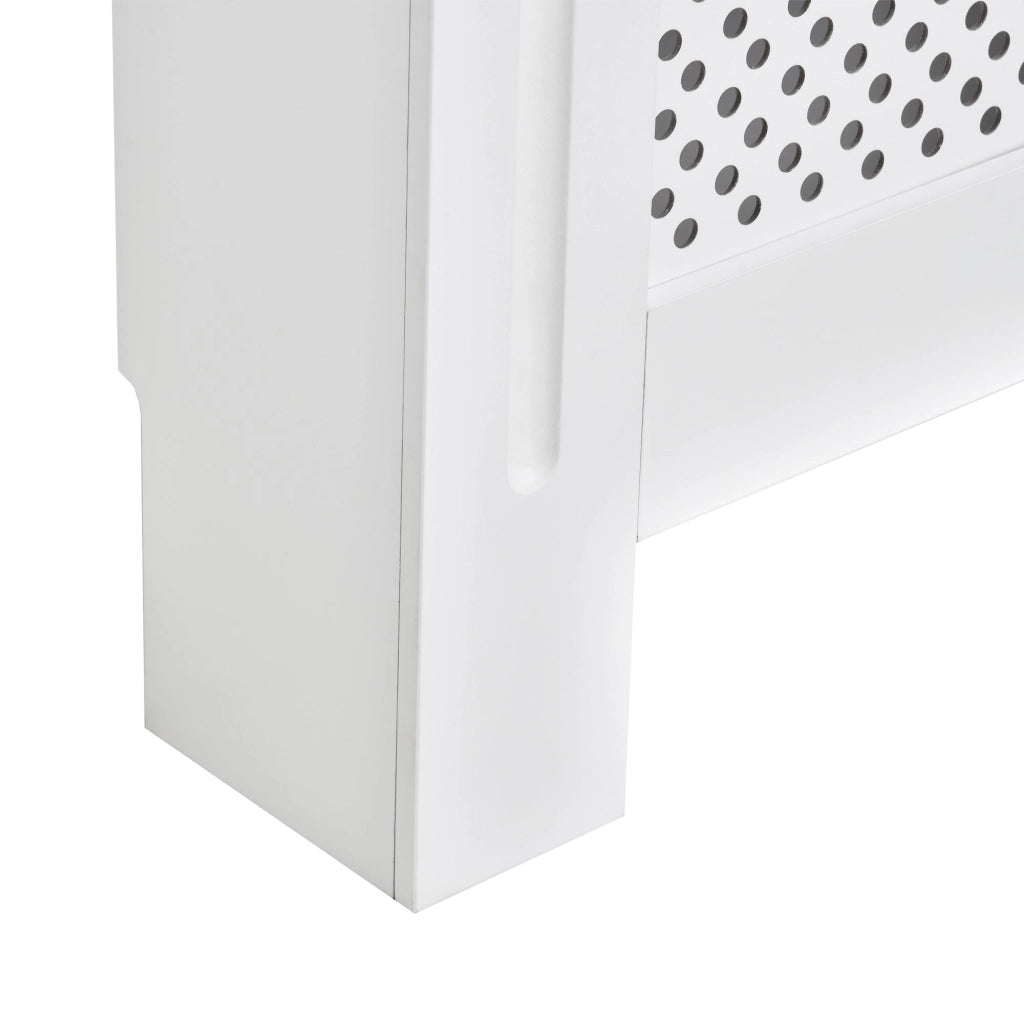 Copritermosifone in Legno a Griglia Bianco 111.5x82x19 cm