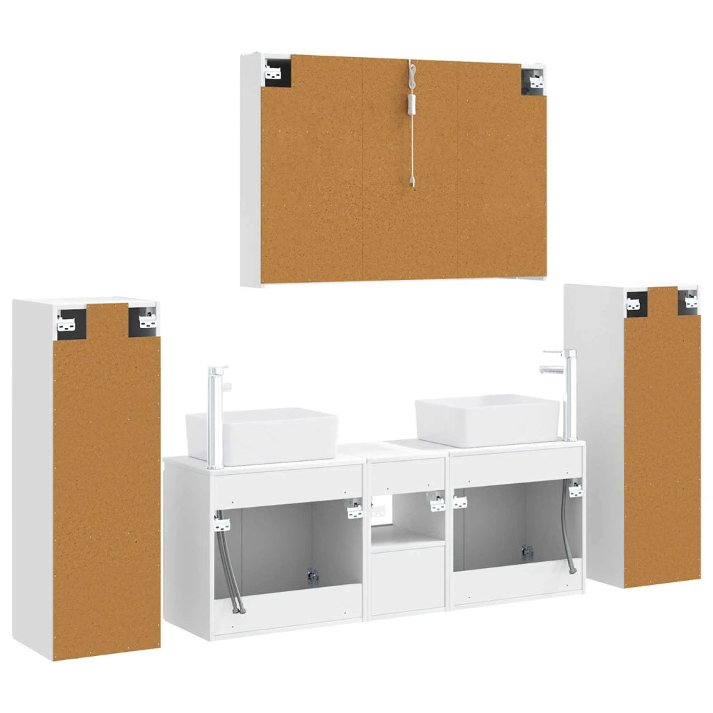 Set di mobili per il bagno 6 pcs Bianco 3407167