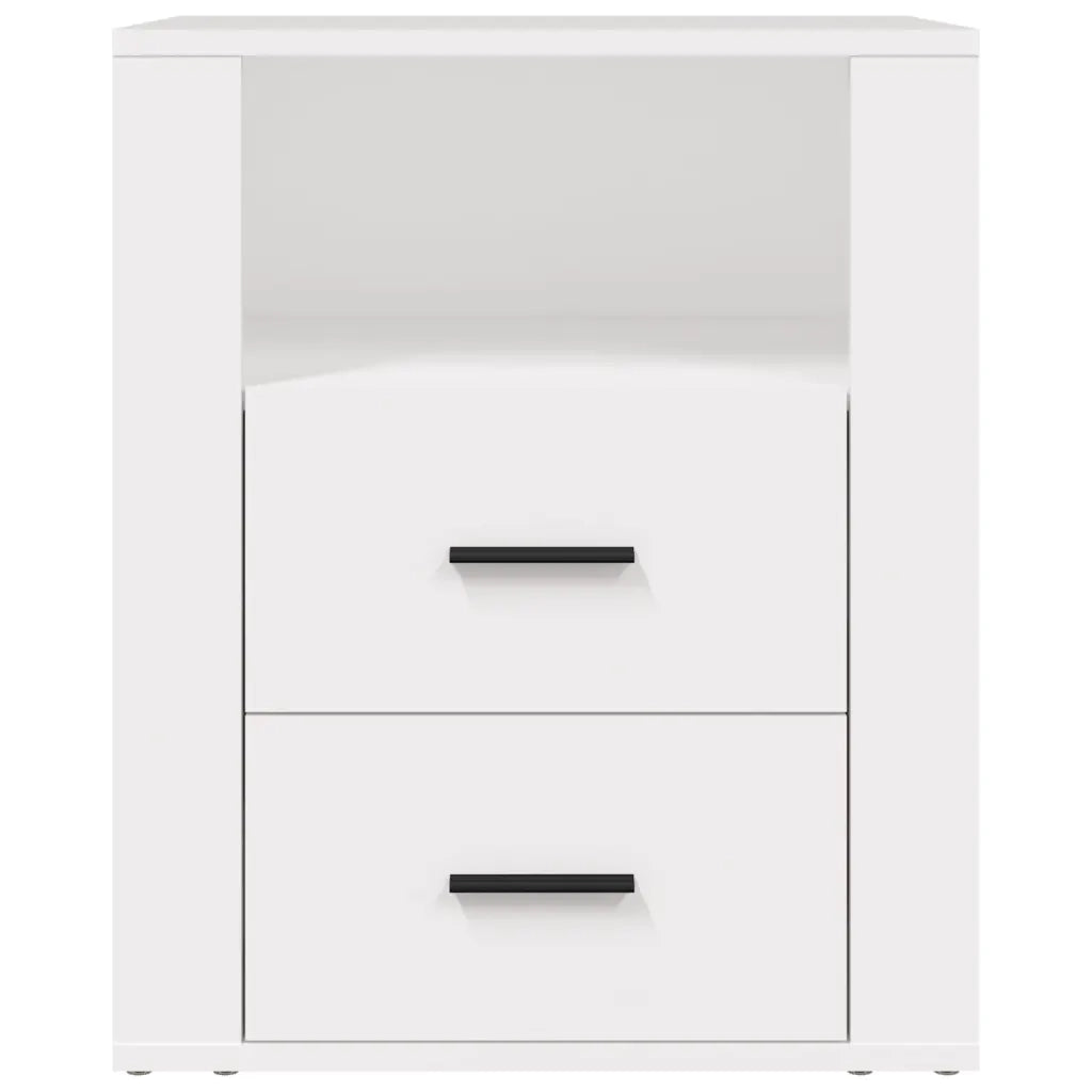 Comodino Bianco 50x36x60 cm in Legno Ingegnerizzato cod mxl 30992