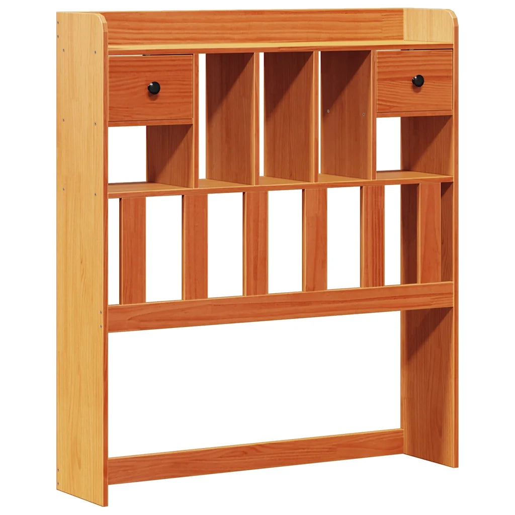 Letto Libreria senza Materasso Marrone Cera 75x190 cm in Pino 3308947
