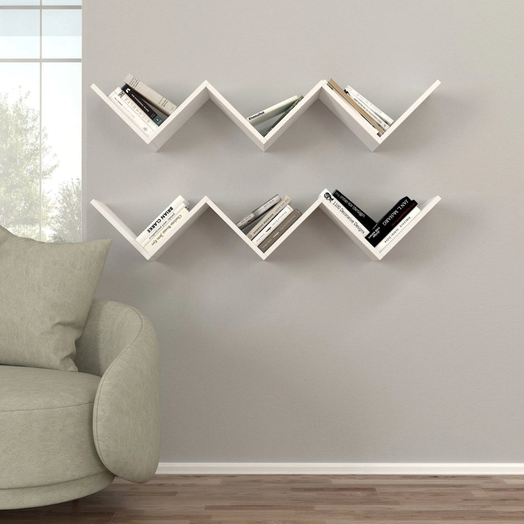 Palata, Mensola 6 Ripiani, 129x22x50h cm Bianco