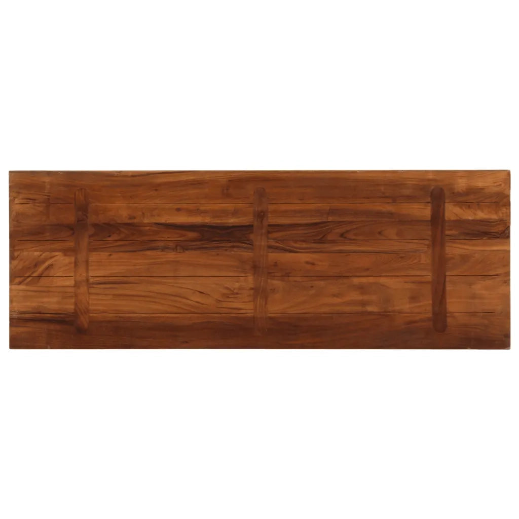 Piano Tavolo 140x60x2,5 cm Rettangolare in Massello di Recupero