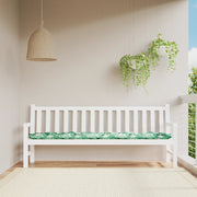 Cuscino per panchina da giardino con motivo a foglie 200x50x7 cm Tessuto Oxford 379014