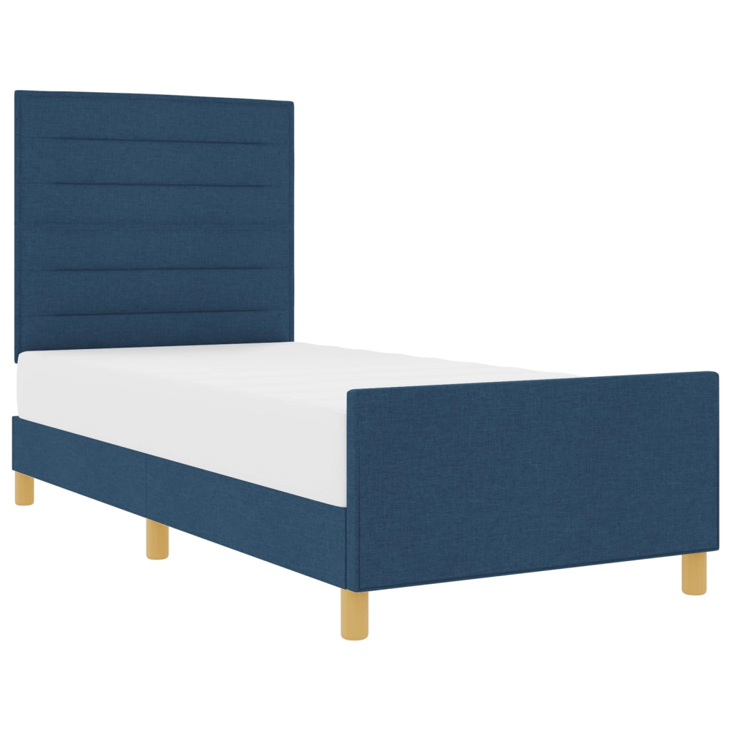 Letto Blu 90x190 cm Tessuto