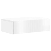 Tavolino da Parete Laterale Bianco Lucido 59 x 34,5 x 17 cm 898489