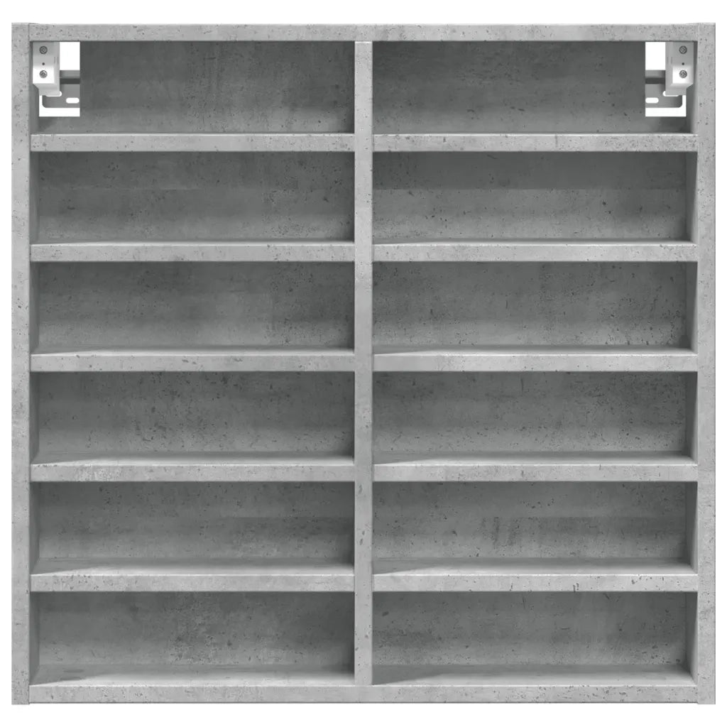 Armadietto Vetrina Grigio Cemento 60x8,5x58 cm Multistrato 847964