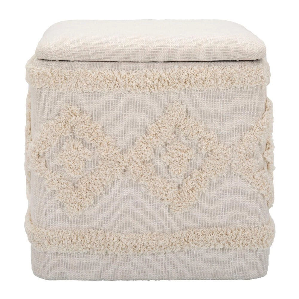 Puff Contenitore Quadrato cm 40X40X40 - DAMASCO