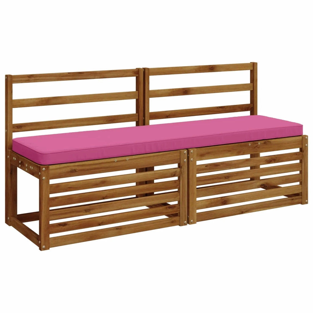 Cuscini per Panchina a 2 Pezzi VUGHT 2 pz 100% Poliestere Rosa 951391