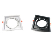 Trade Shop - Portafaretto Incasso Ar111 Quadrato Supporto Per Faretti Illuminazione P-ar111-1 -
