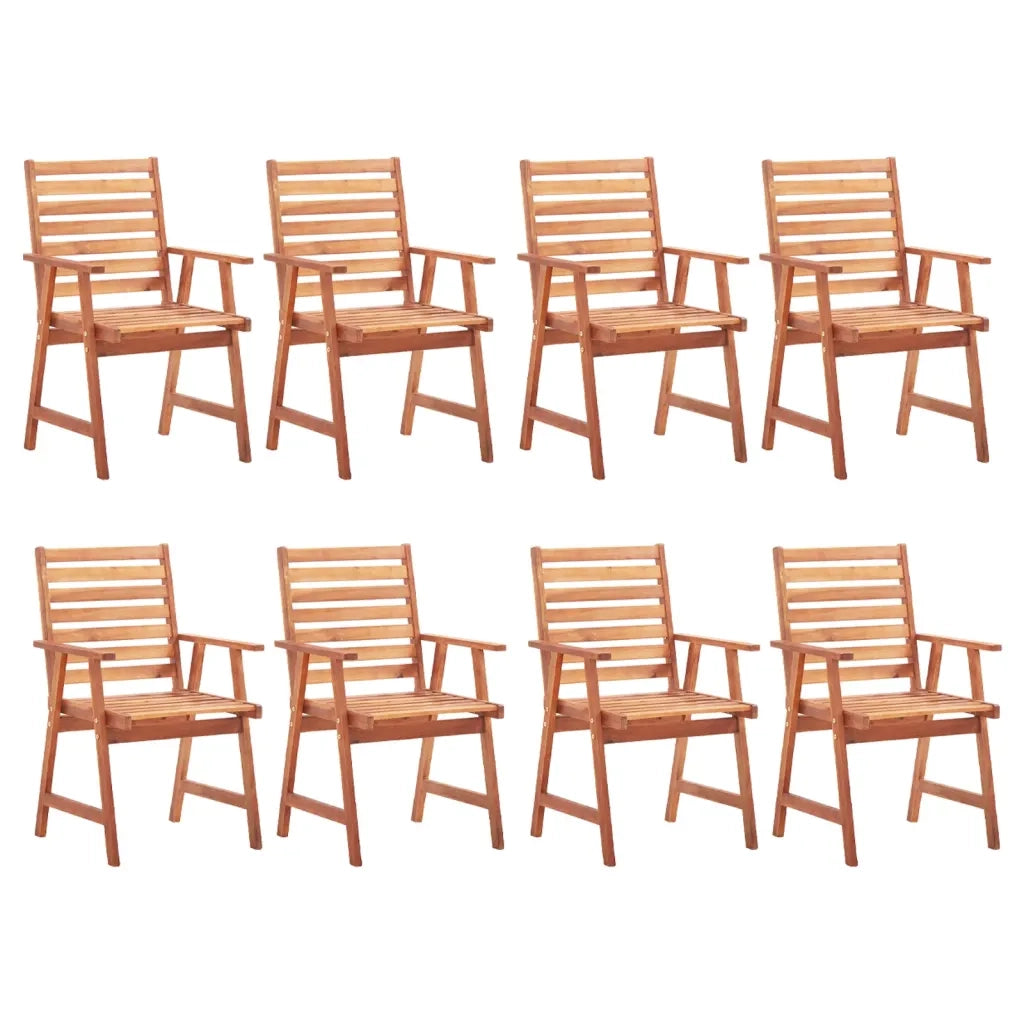 Sedie da Pranzo da Esterni con Cuscini 8 pz Massello di Acacia cod mxl 8593