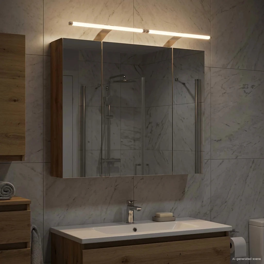 Mobiletto per specchio da bagno con porta Rovere Artigianale 889118