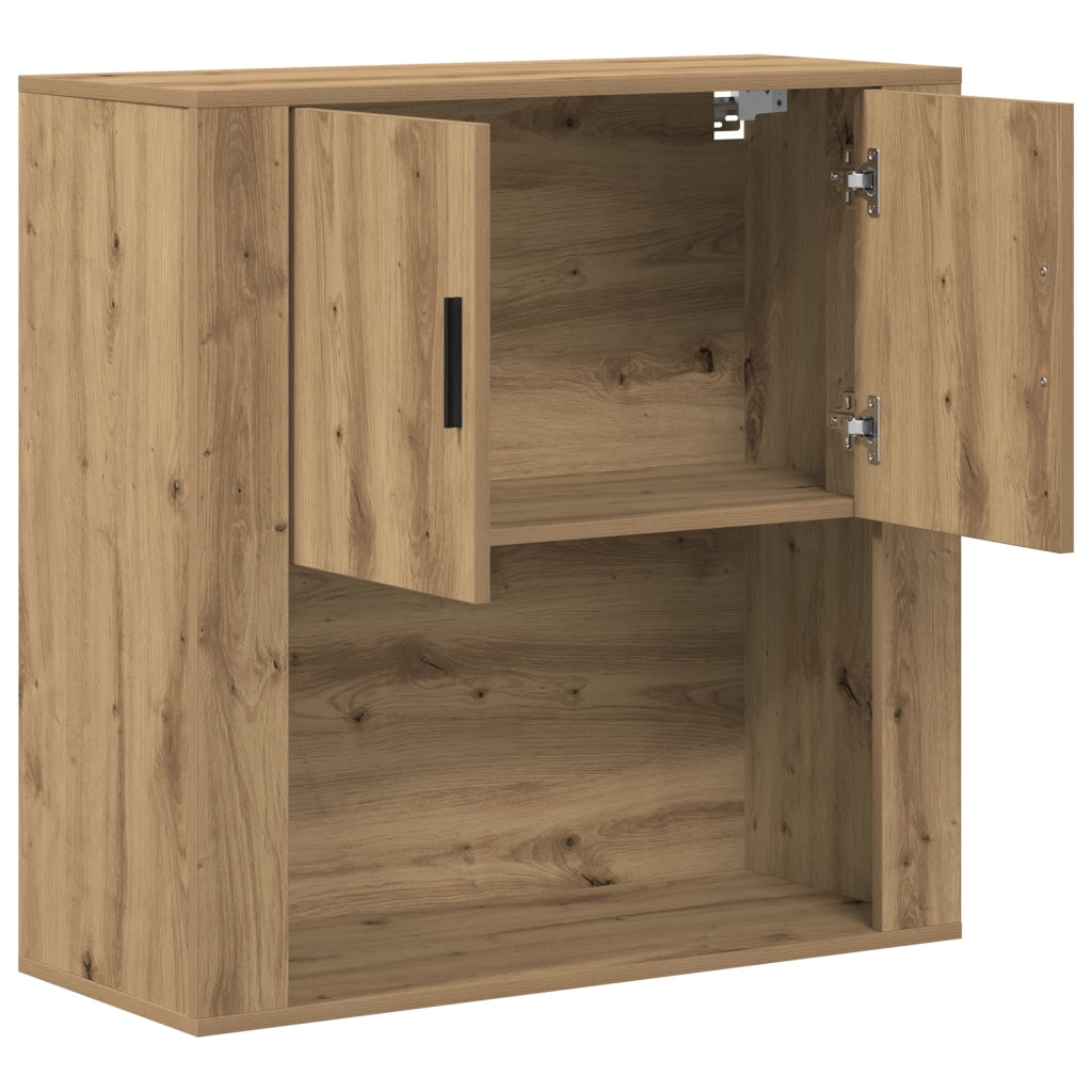 Mobile da Parete Rovere Artigianale 80x33x80 cm Legno Ingegnerizzato
