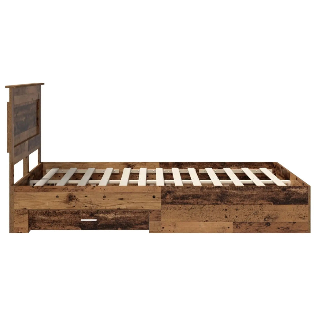 Struttura del letto con cassetto con testiera-Letto con Cassetti e Testiera Legno multistrato 278302