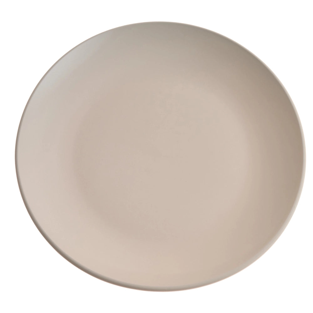 Set di 18 piatti in gres color beige chiaro con finitura smaltata a mano per 6 persone cucina e sala da pranzo