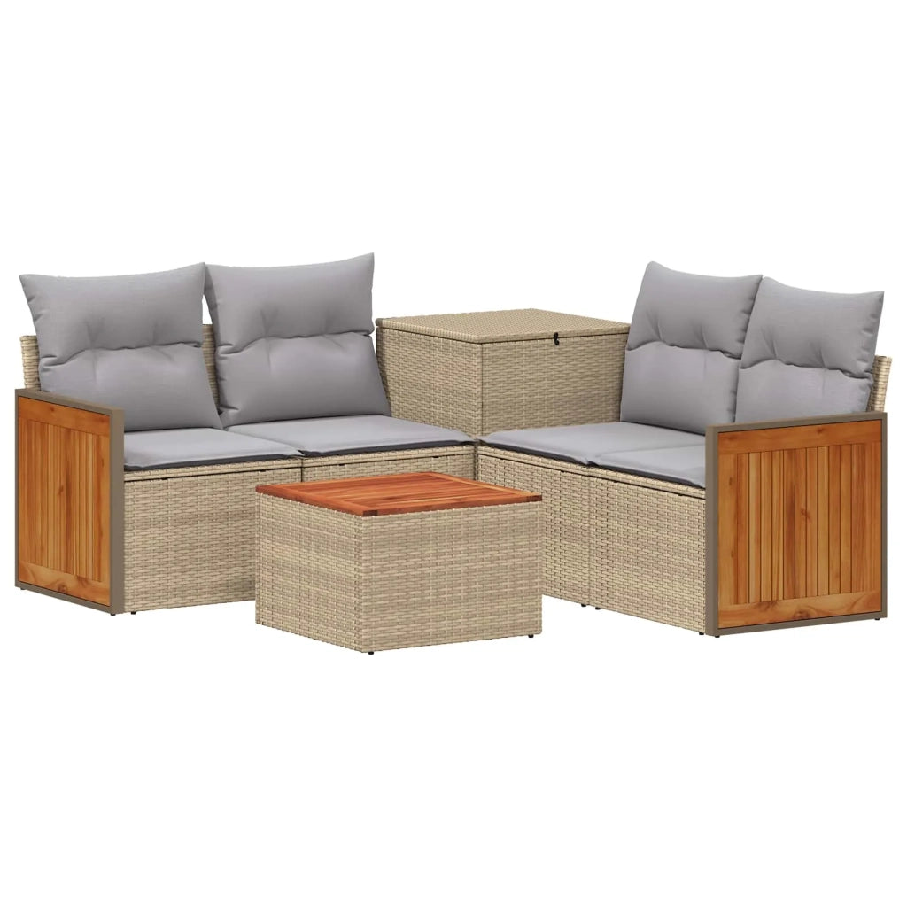 Set di divani 6 pz Beige e Grigio Chiaro 3447727