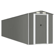 Casetta da giardino cabina ripostiglio casetta da esterno robusta casetta per attrezzi colore chiaro 192 x 938 x 223 cm acciaio zincato grigio 02_0022264