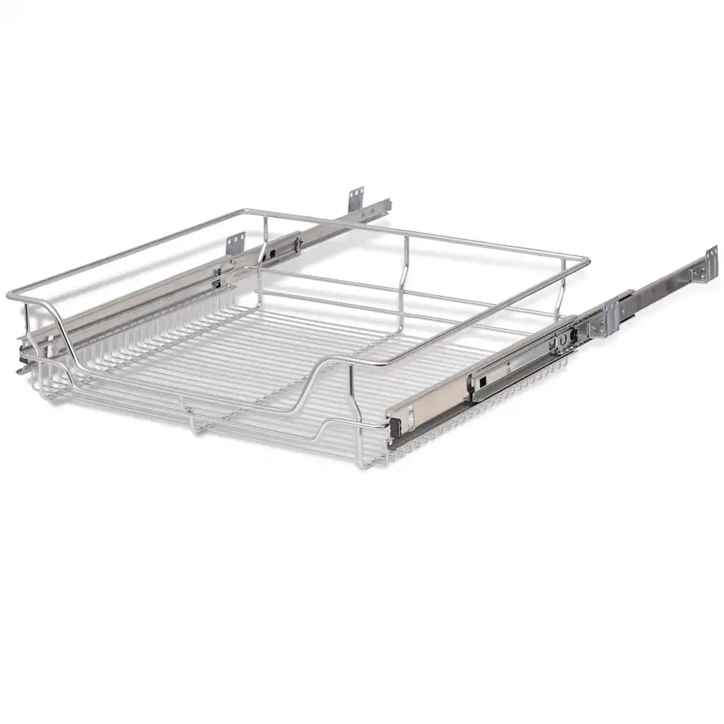 Cestelli a Rete Scorrevoli 2 pz Argento 600 mm