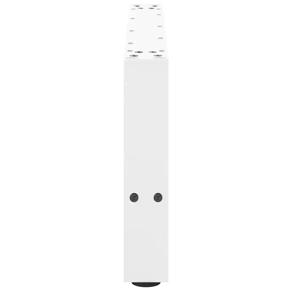 Gambe per Tavolino da Caff¨¨ Bianche 2 pz-Set di 2 Gamba per Tavolo 70x(30-31) cm Acciaio