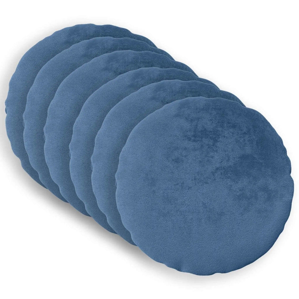 Federa 6 pcs HEERLEN Azzurro Ø 30 cm Flanella 922144