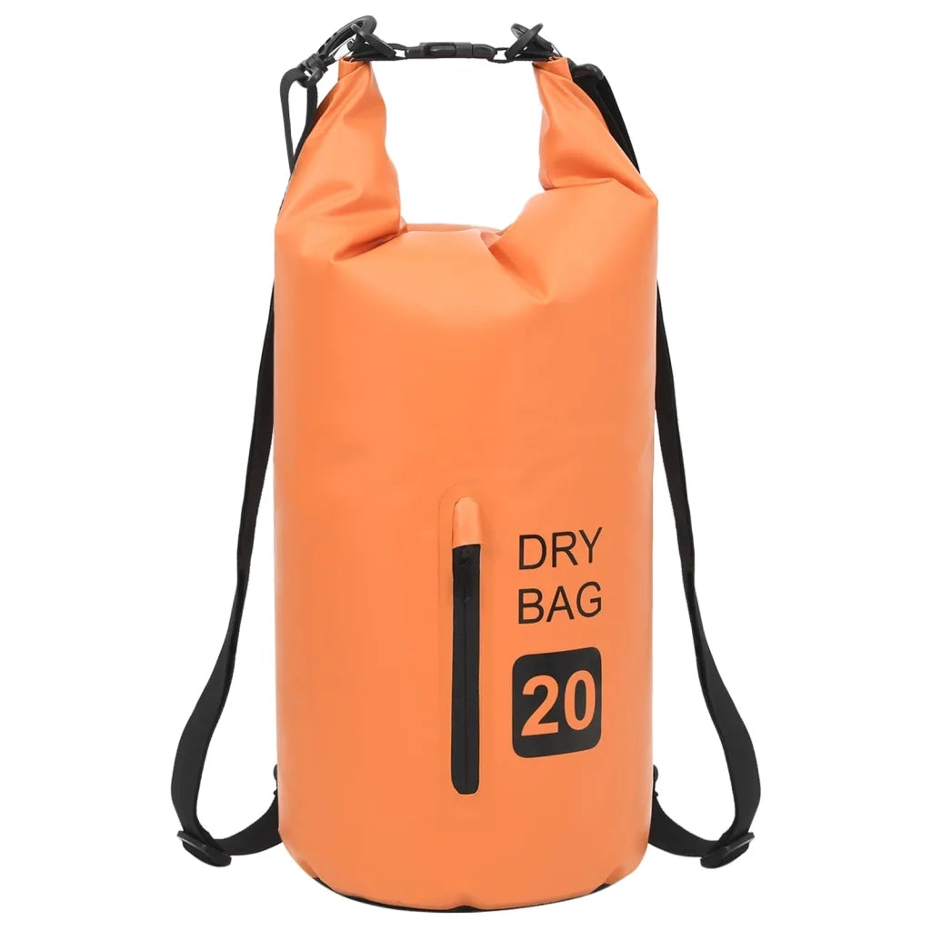 Borsa Impermeabile con Cerniera Arancione 20 L in PVC 92785