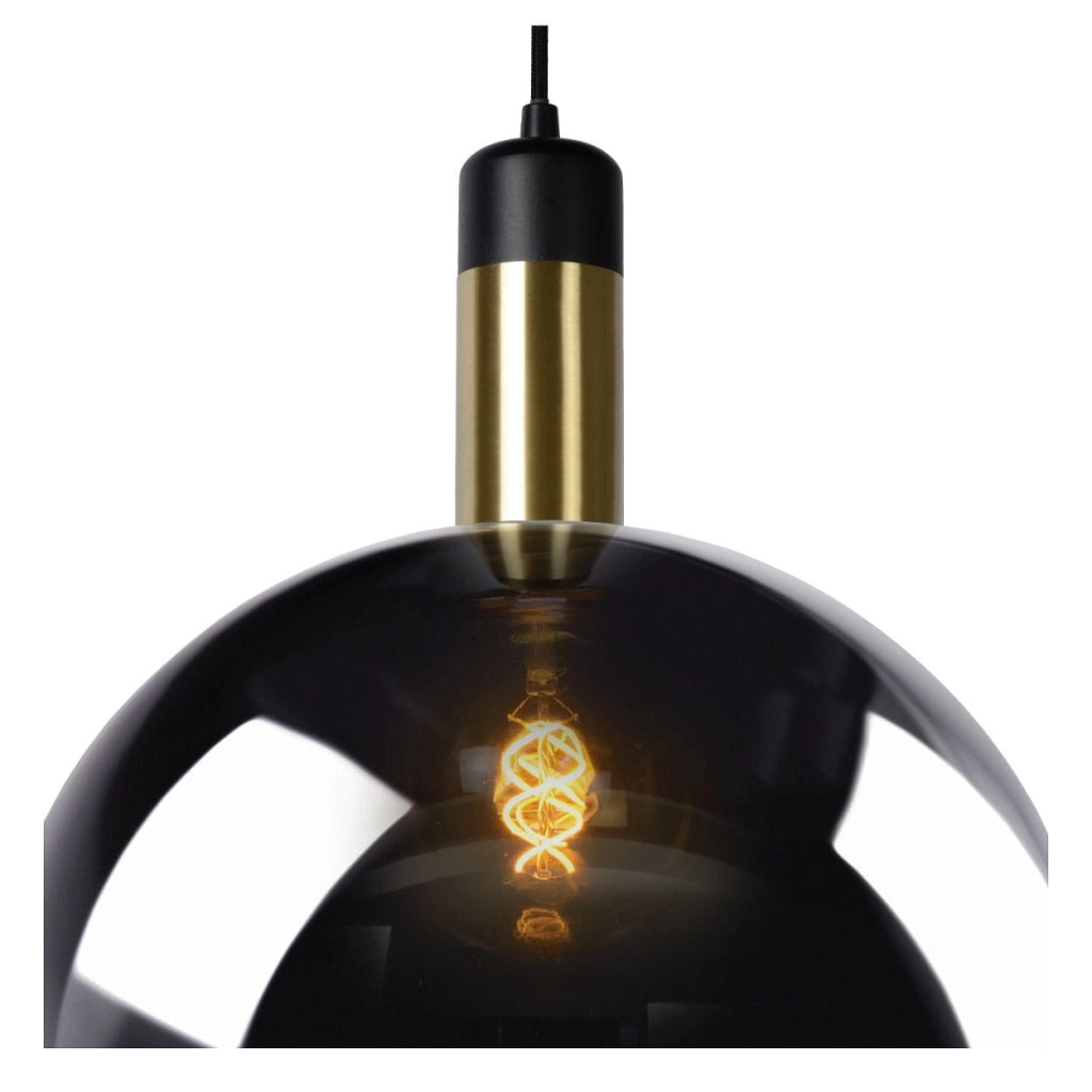 Lampada a sospensione Lucide Julius Ø20 nera E27 40W