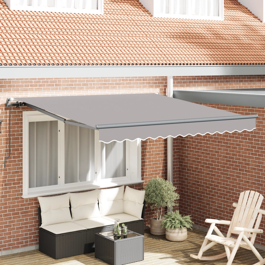 Tenda Retrattile Manuale Grigia Chiara 350x250 cm