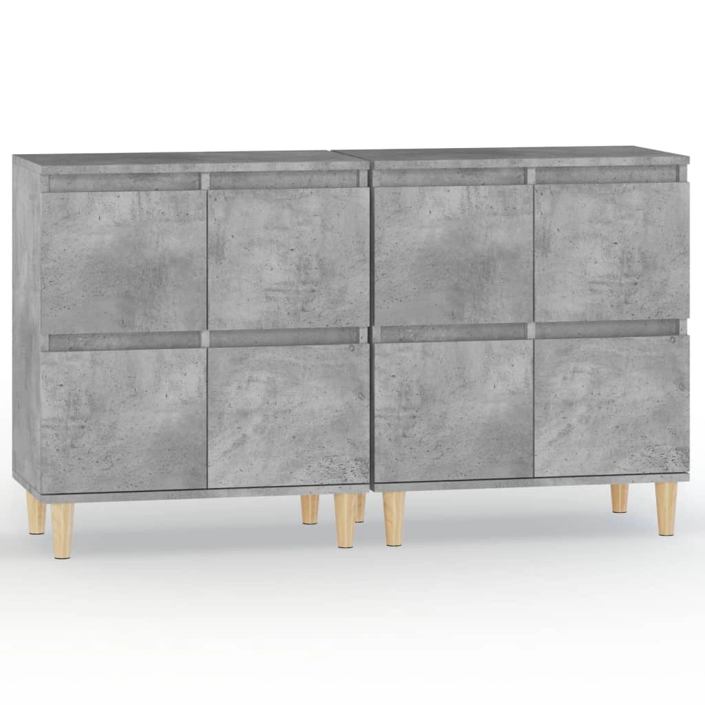 Buffet credenza cassettiera armadio mobile contenitore organizer per cucina soggiorno salotti set da 2 60 x 35 x 70 cm legno ingegnerizzato grigio 02_0036863