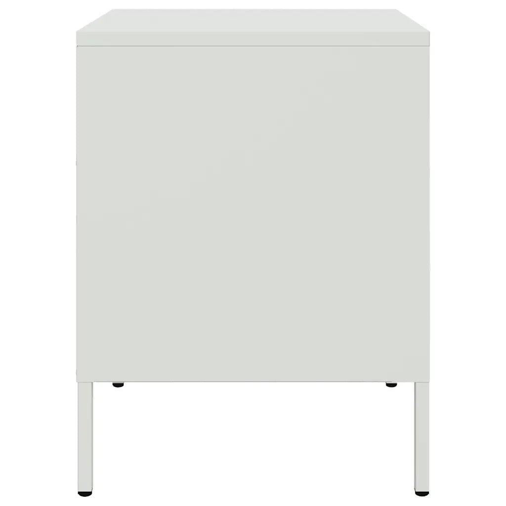 Comodini 2 pz Bianchi 36x39x50,5 cm in Acciaio